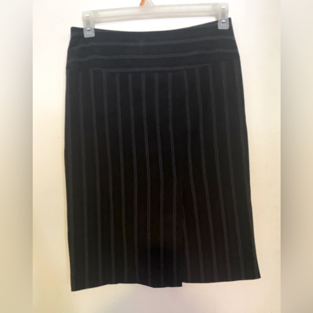 Pinstriped pencil skirt